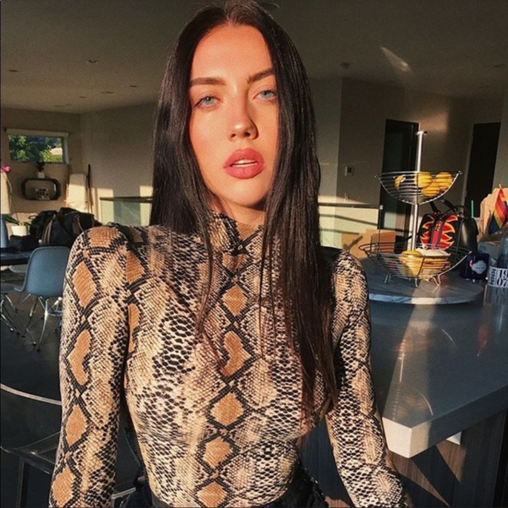Snake print bodysuit